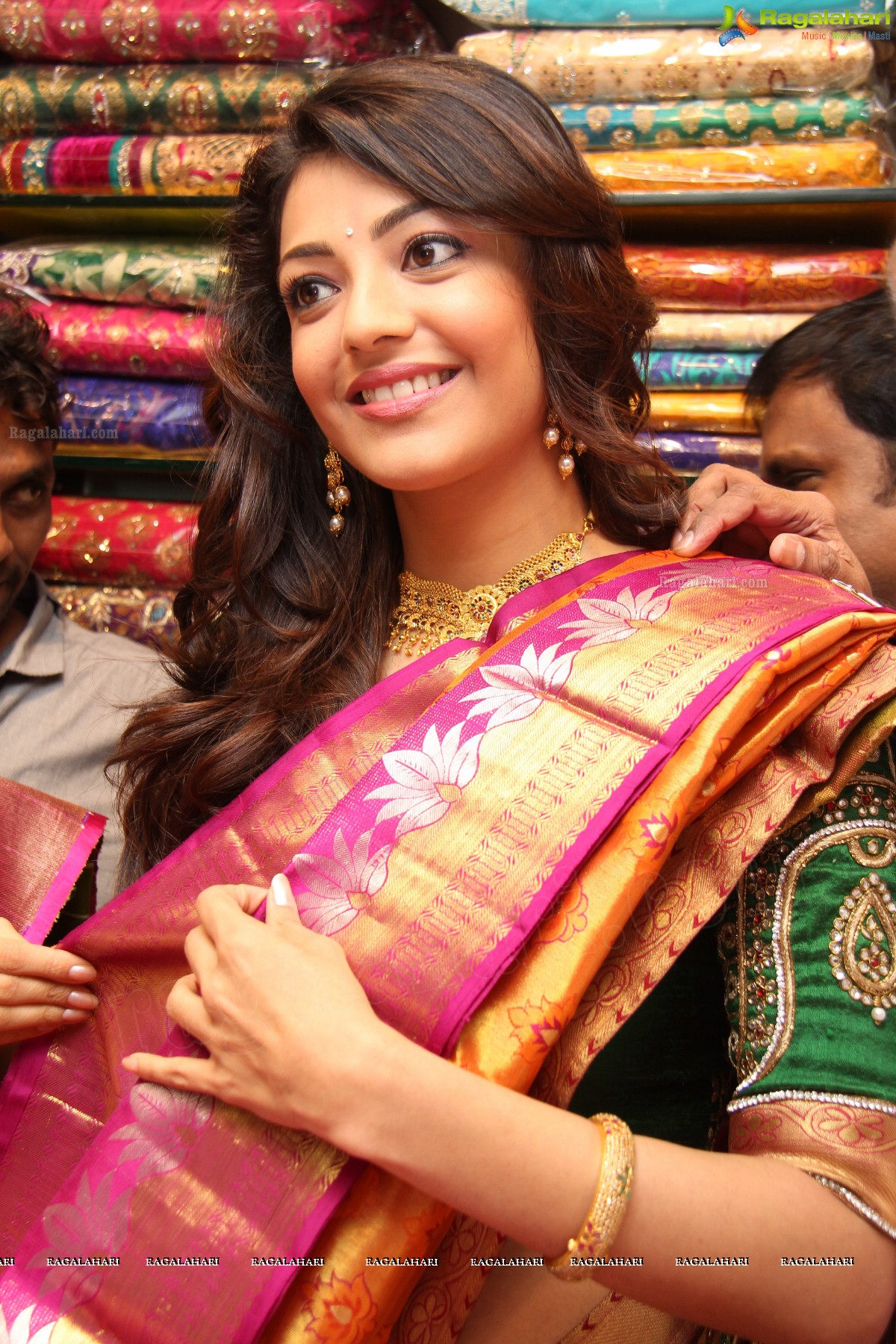 Kajal Aggarwal in Traditional Saree at Chennai Shopping Mall, Hyderabad, Images