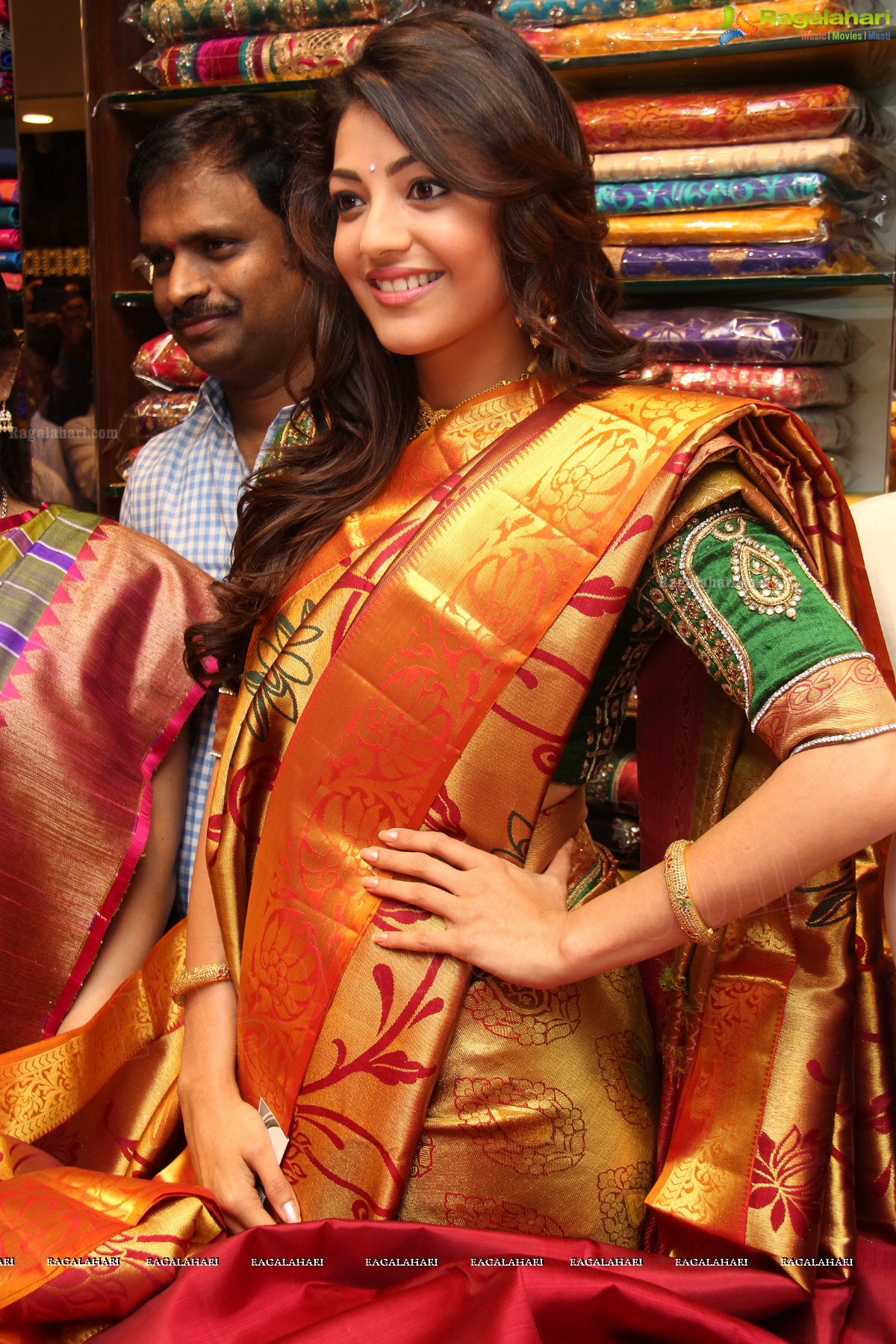 Kajal Aggarwal in Traditional Saree at Chennai Shopping Mall, Hyderabad, Images