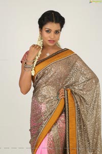 Heroine Bhavya Half Saree