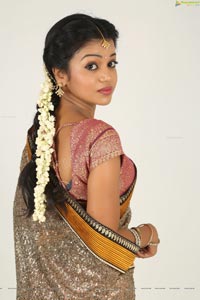 Heroine Bhavya Half Saree