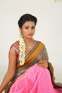 Heroine Bhavya Half Saree