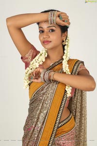 Heroine Bhavya Half Saree