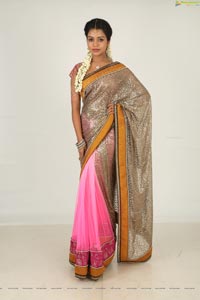 Heroine Bhavya Half Saree