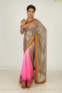 Heroine Bhavya Half Saree