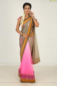 Heroine Bhavya Half Saree