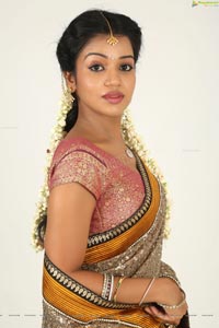 Heroine Bhavya Half Saree