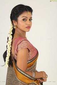 Heroine Bhavya Half Saree