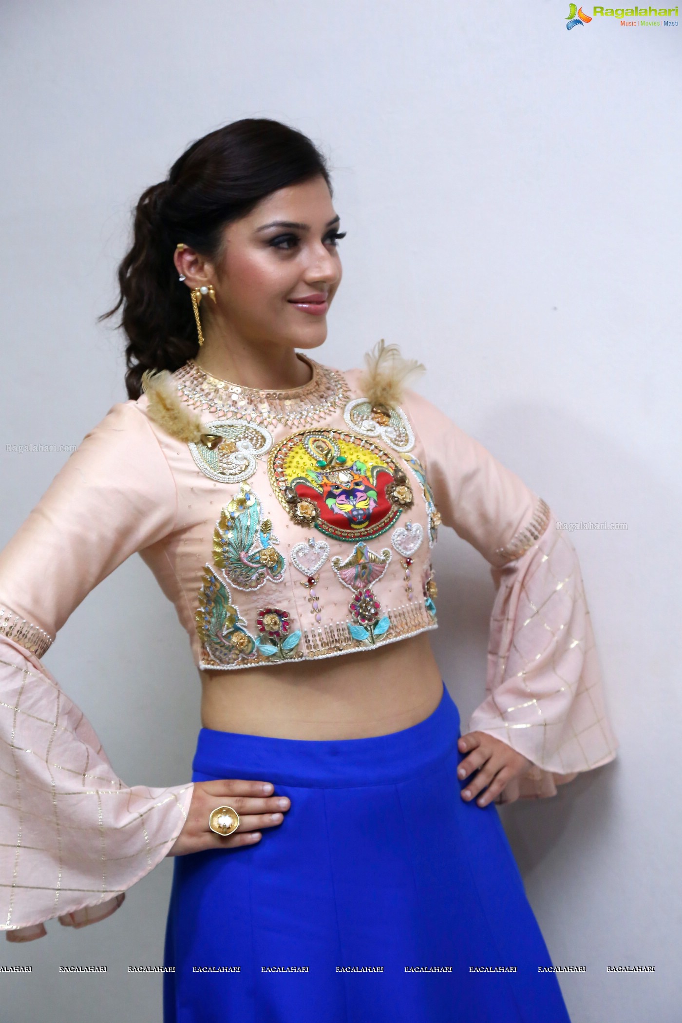 Mehreen Pirzada at Raja The Great Trailer Launch (Posters)