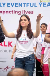 Tamannaah flags off Pink Ribbon Walk