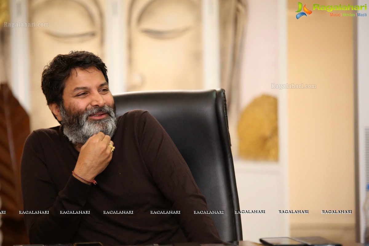 Trivikram Srinivas @ Aravinda Sametha Veera Raghava Interview