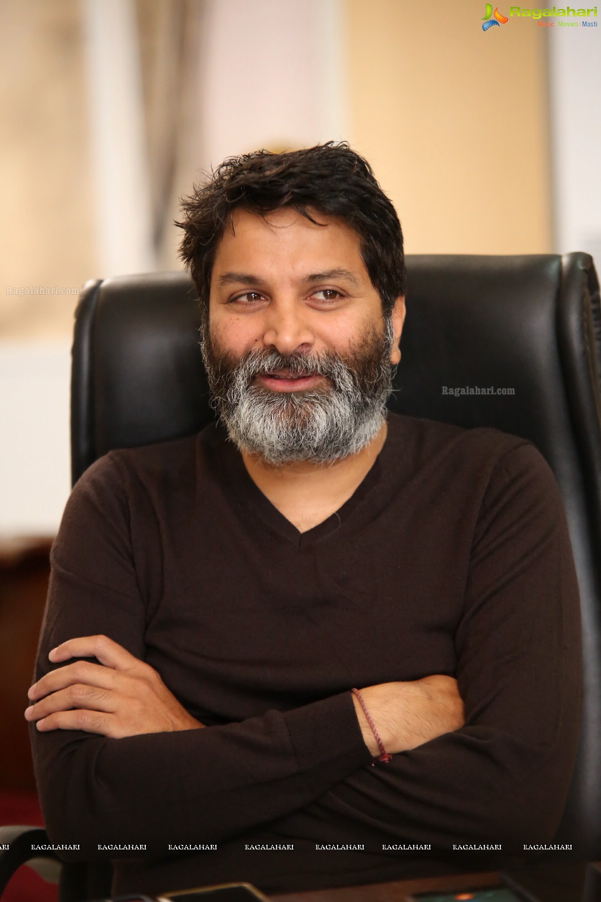 Trivikram Srinivas @ Aravinda Sametha Veera Raghava Interview