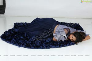 Anchor Indu in Navy Blue Ruffle Lehenga