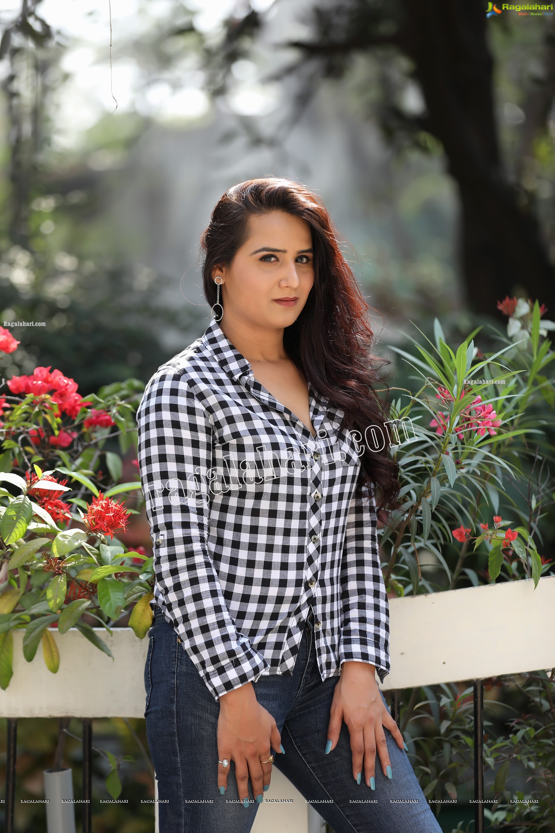 Preyasi Jiggar in Blue Checked Shirt and Jeans, Exclusive Photo Shoot