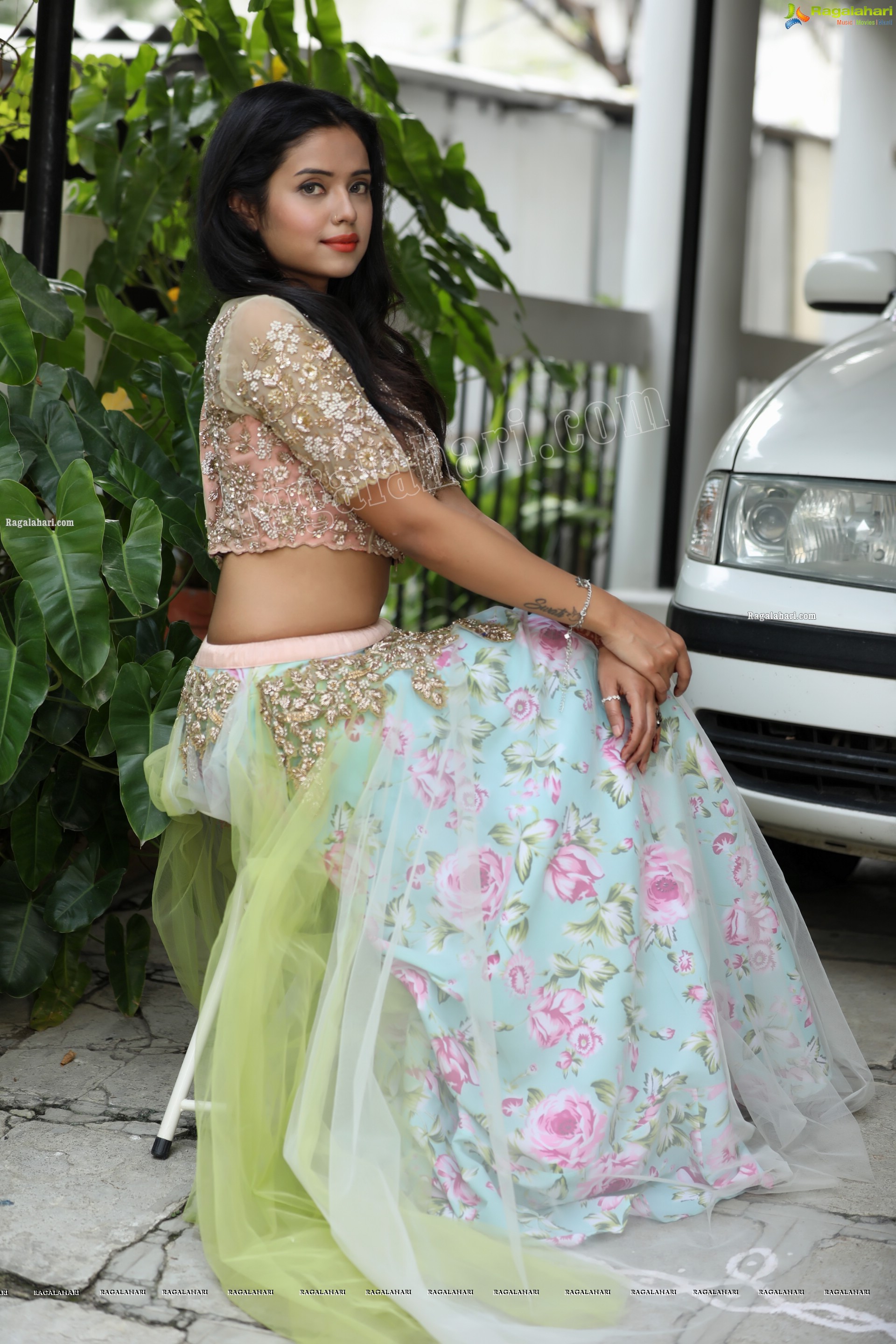 Swati Mandal in Primrose Yellow Embroidered Lehenga Exclusive Photo Shoot