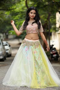 Swati Mandal in Primrose Yellow Embroidered Lehenga