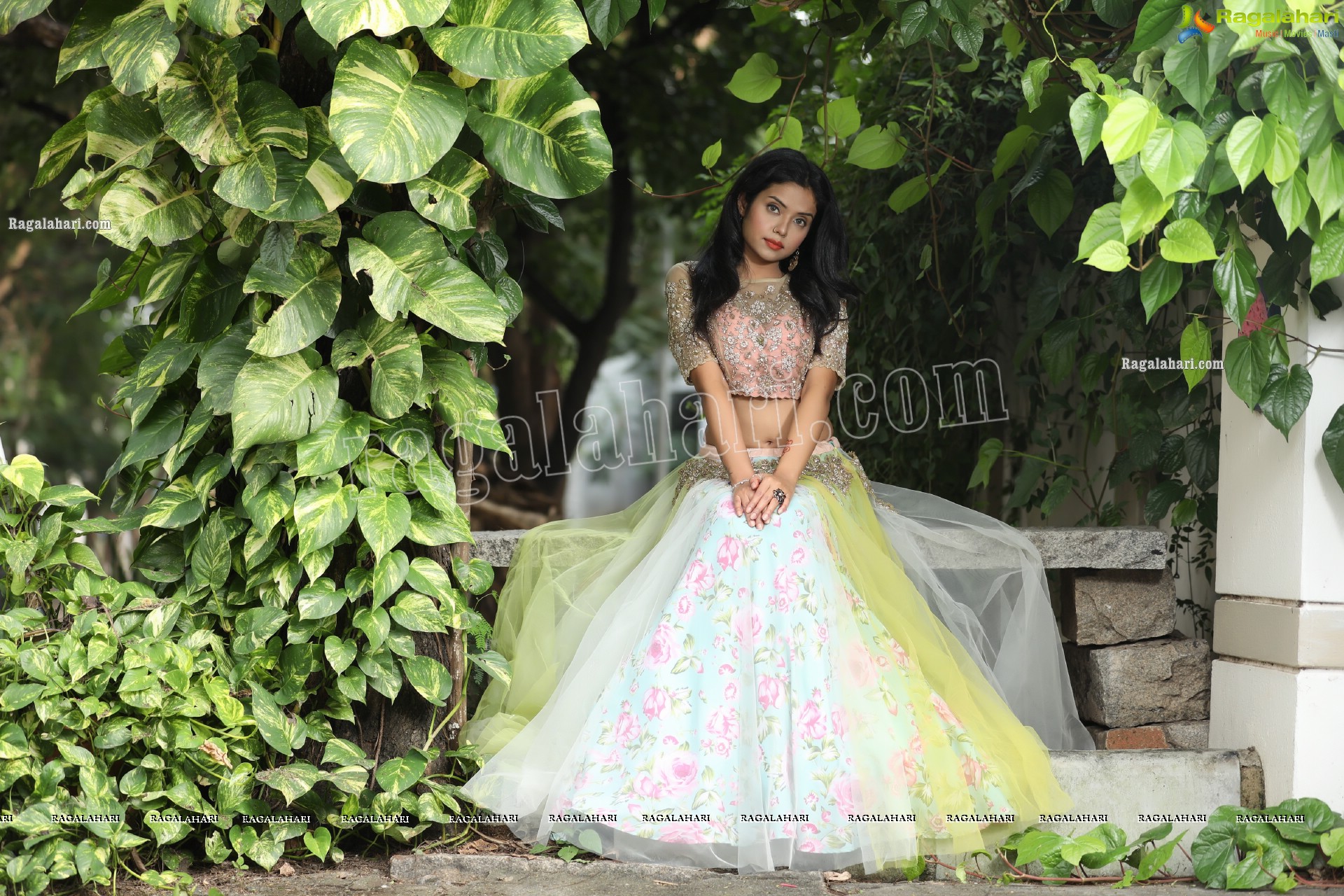 Swati Mandal in Primrose Yellow Embroidered Lehenga Exclusive Photo Shoot