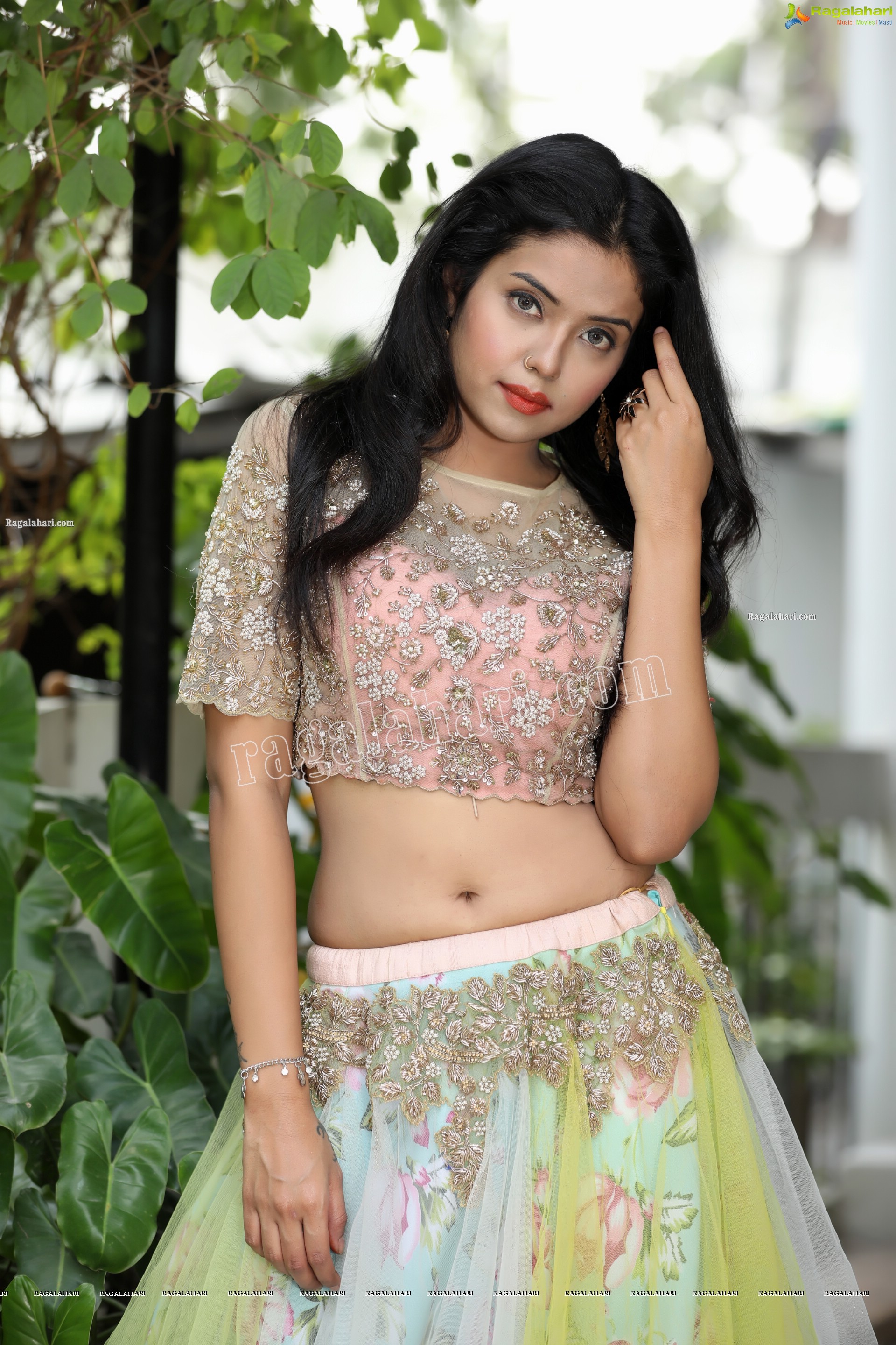 Swati Mandal in Primrose Yellow Embroidered Lehenga Exclusive Photo Shoot