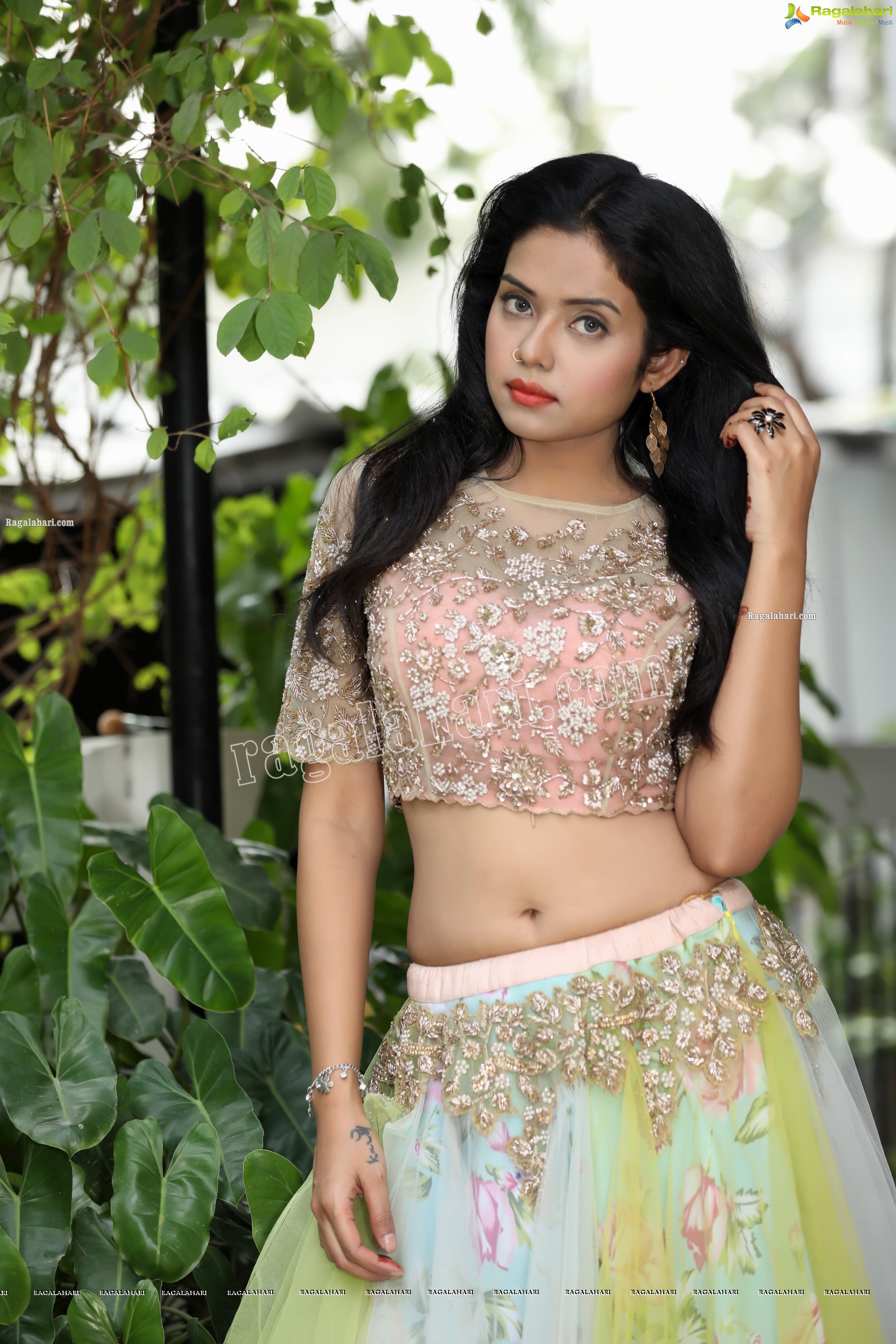 Swati Mandal in Primrose Yellow Embroidered Lehenga Exclusive Photo Shoot