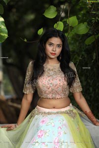 Swati Mandal in Primrose Yellow Embroidered Lehenga