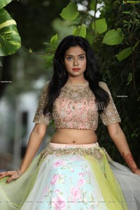 Swati Mandal in Primrose Yellow Embroidered Lehenga