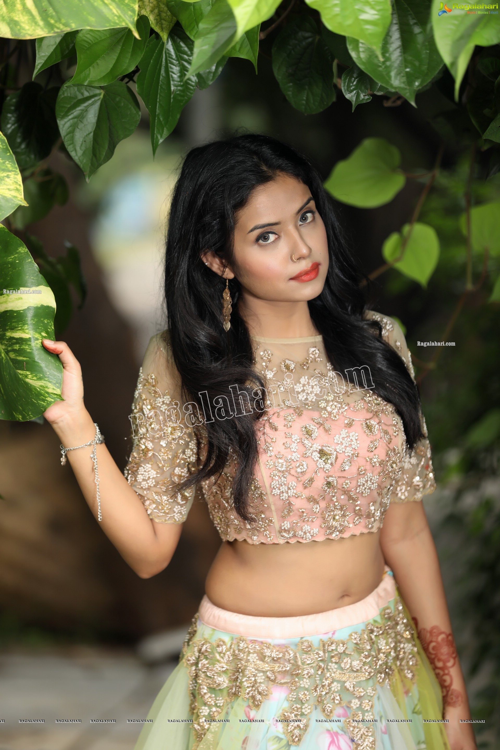 Swati Mandal in Primrose Yellow Embroidered Lehenga Exclusive Photo Shoot