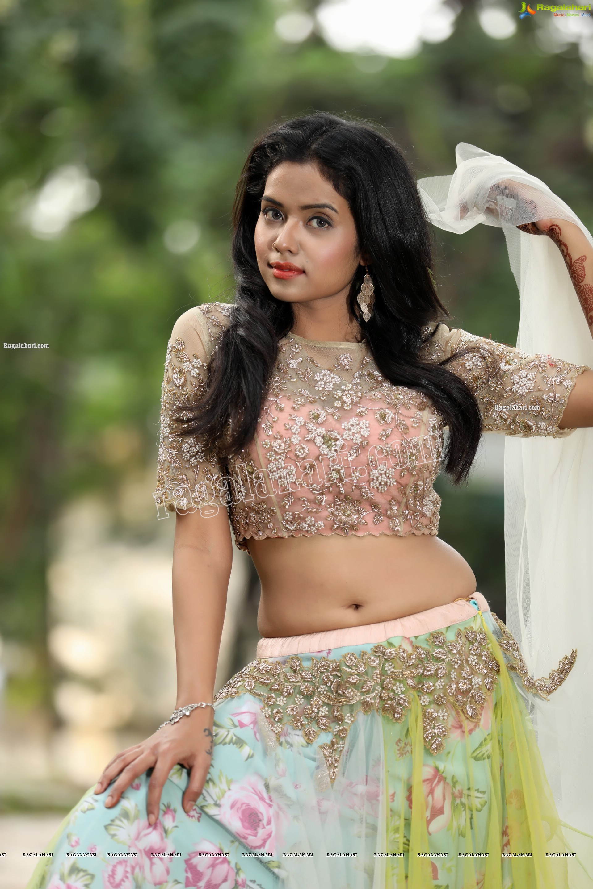 Swati Mandal in Primrose Yellow Embroidered Lehenga Exclusive Photo Shoot