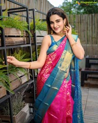 Nidhhi Agerwal in Traditional Silk Saree