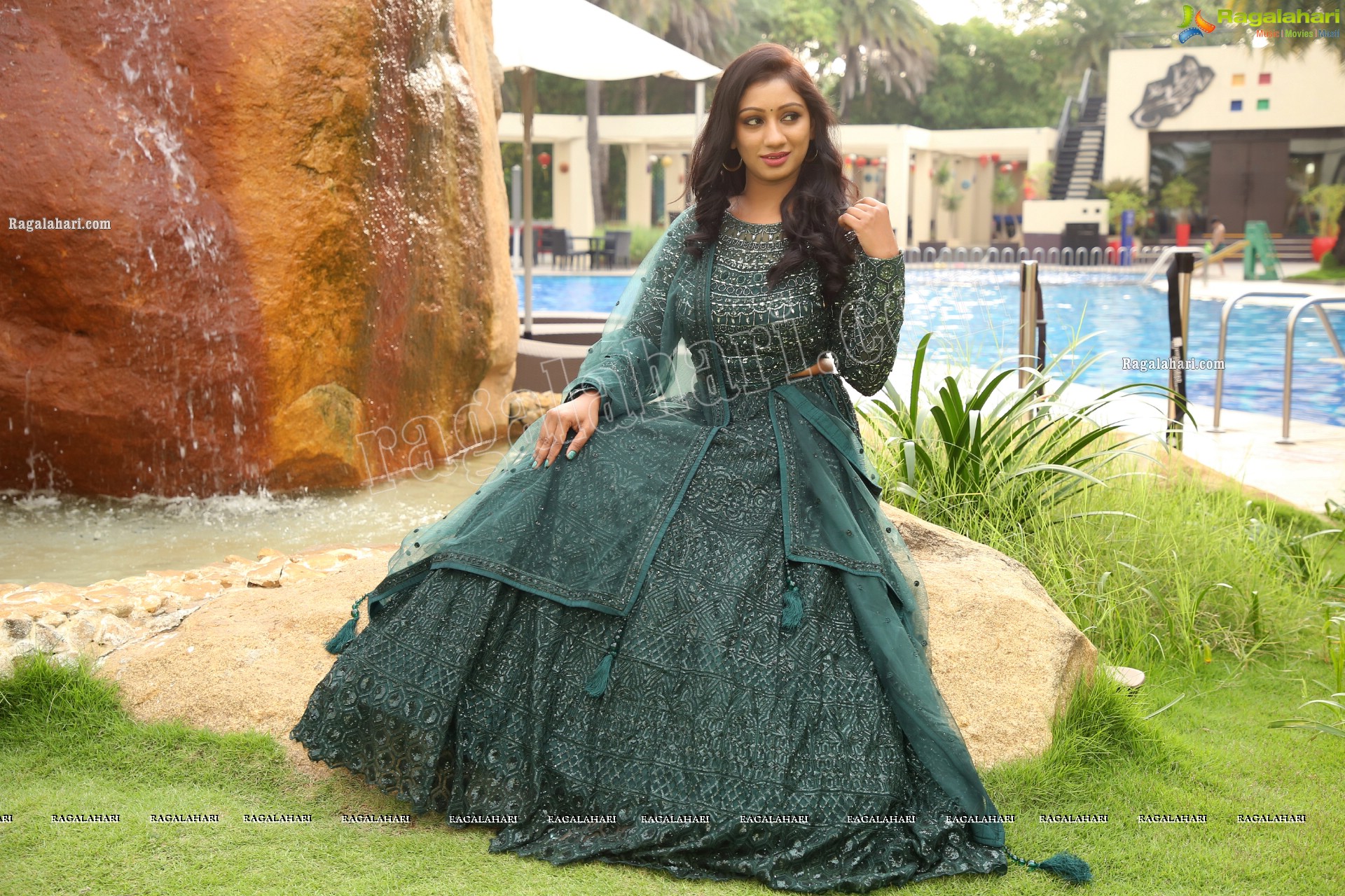 Chaithanya Priya in Green Embellished Lehenga Choli, Exclusive Photoshoot