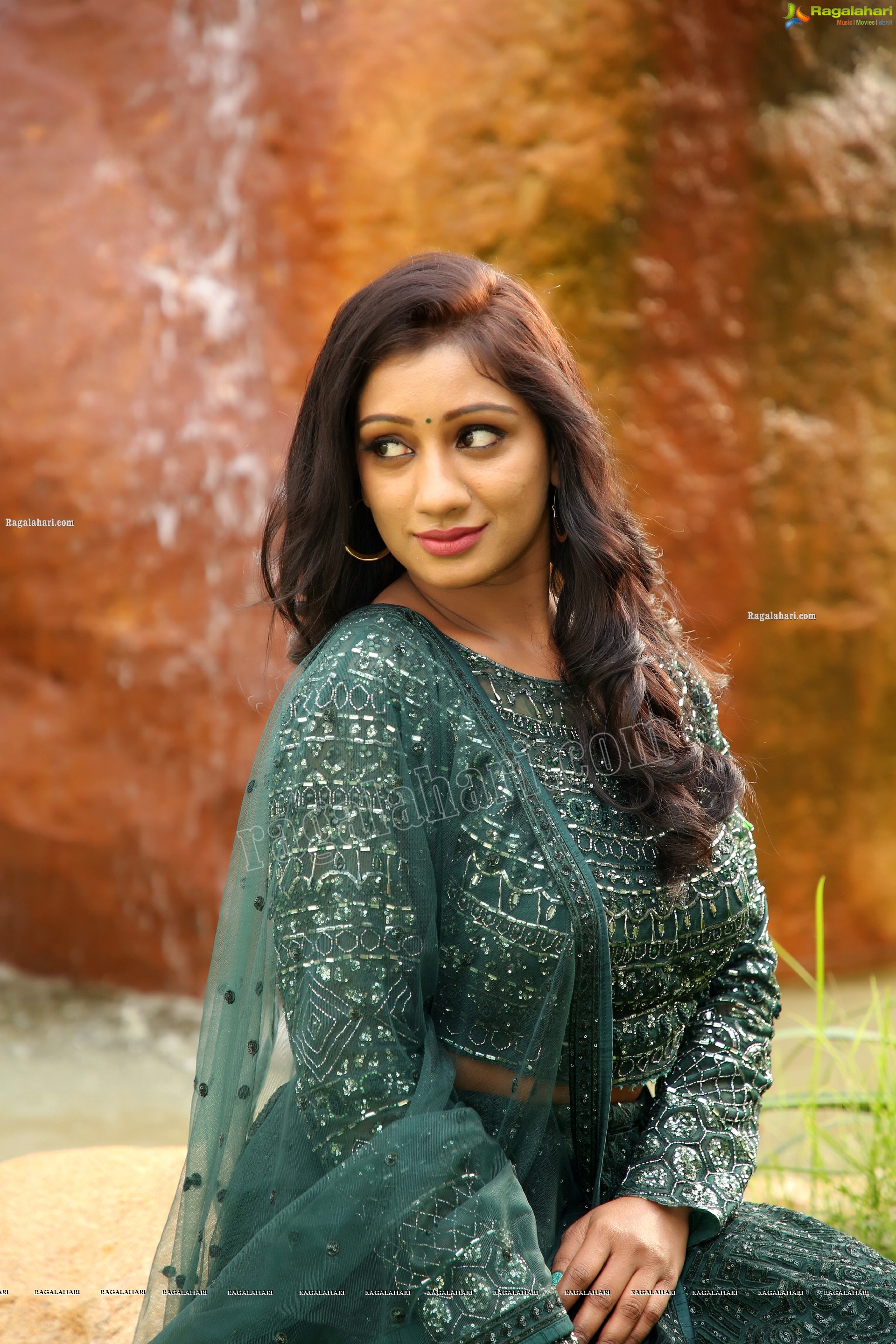 Chaithanya Priya in Green Embellished Lehenga Choli, Exclusive Photoshoot