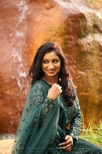 Chaithanya Priya in Green Embellished Lehenga Choli