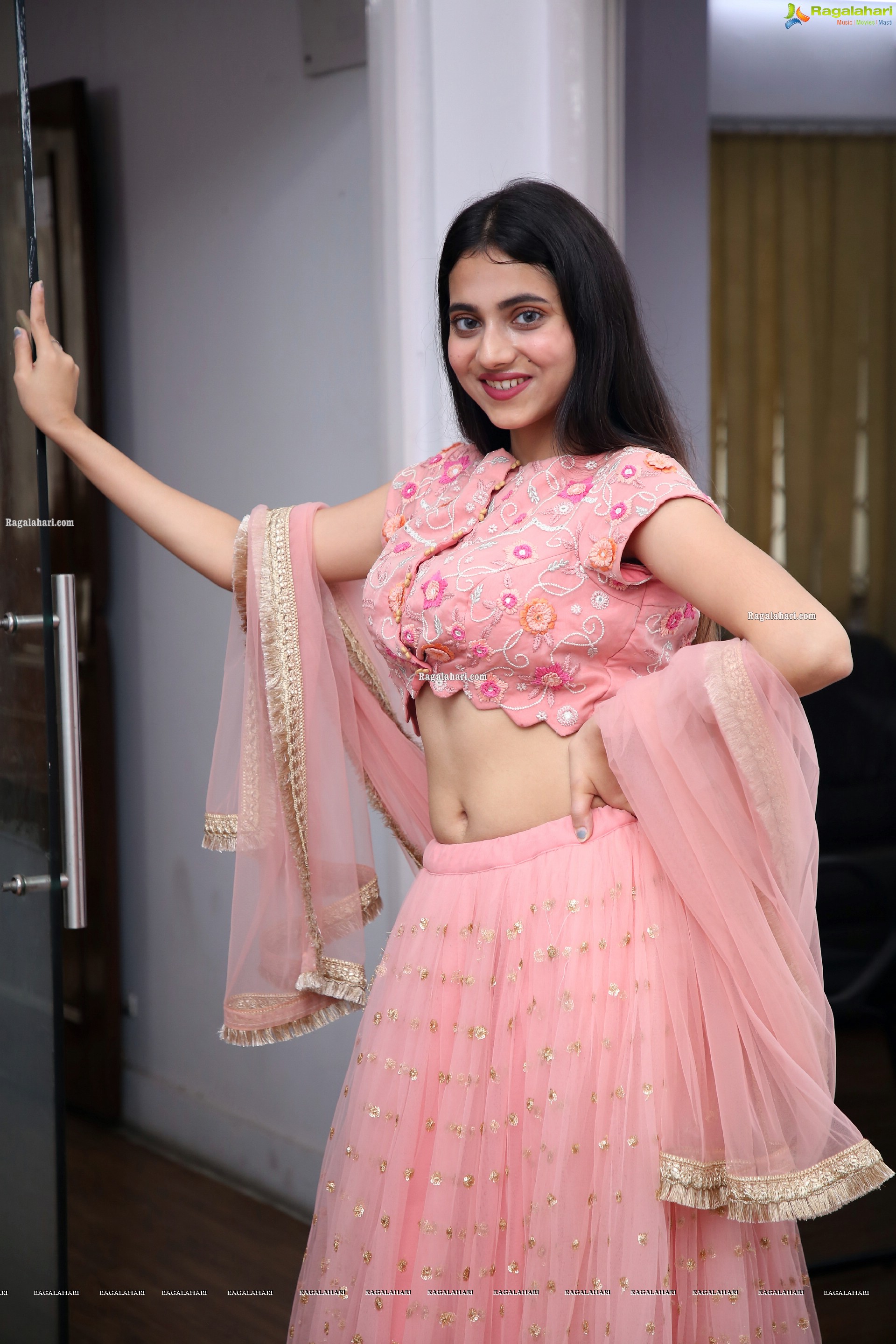 Dimple Thakur in Pink Designer Lehenga Choli, HD Photo Gallery