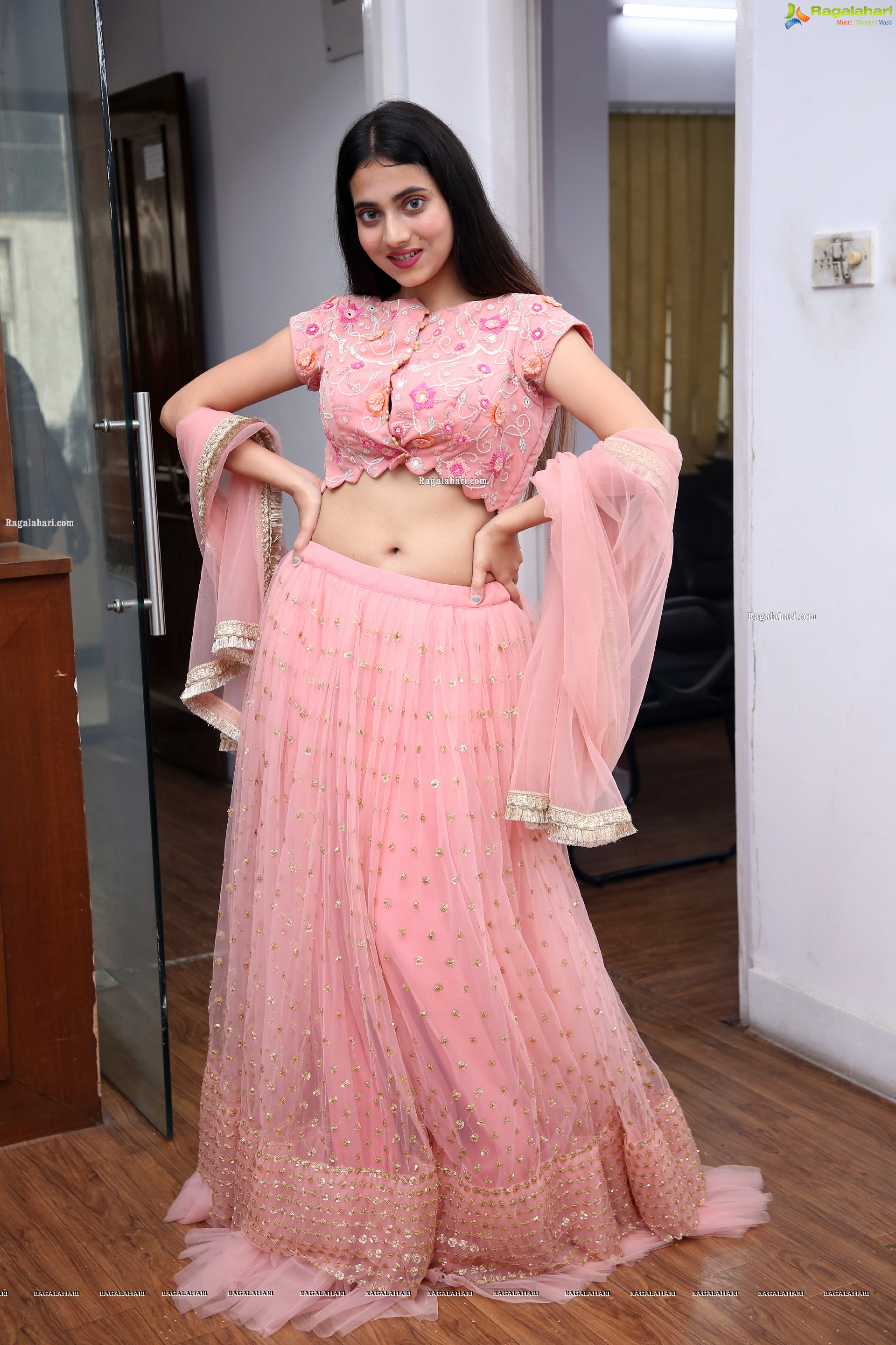 Dimple Thakur in Pink Designer Lehenga Choli, HD Photo Gallery