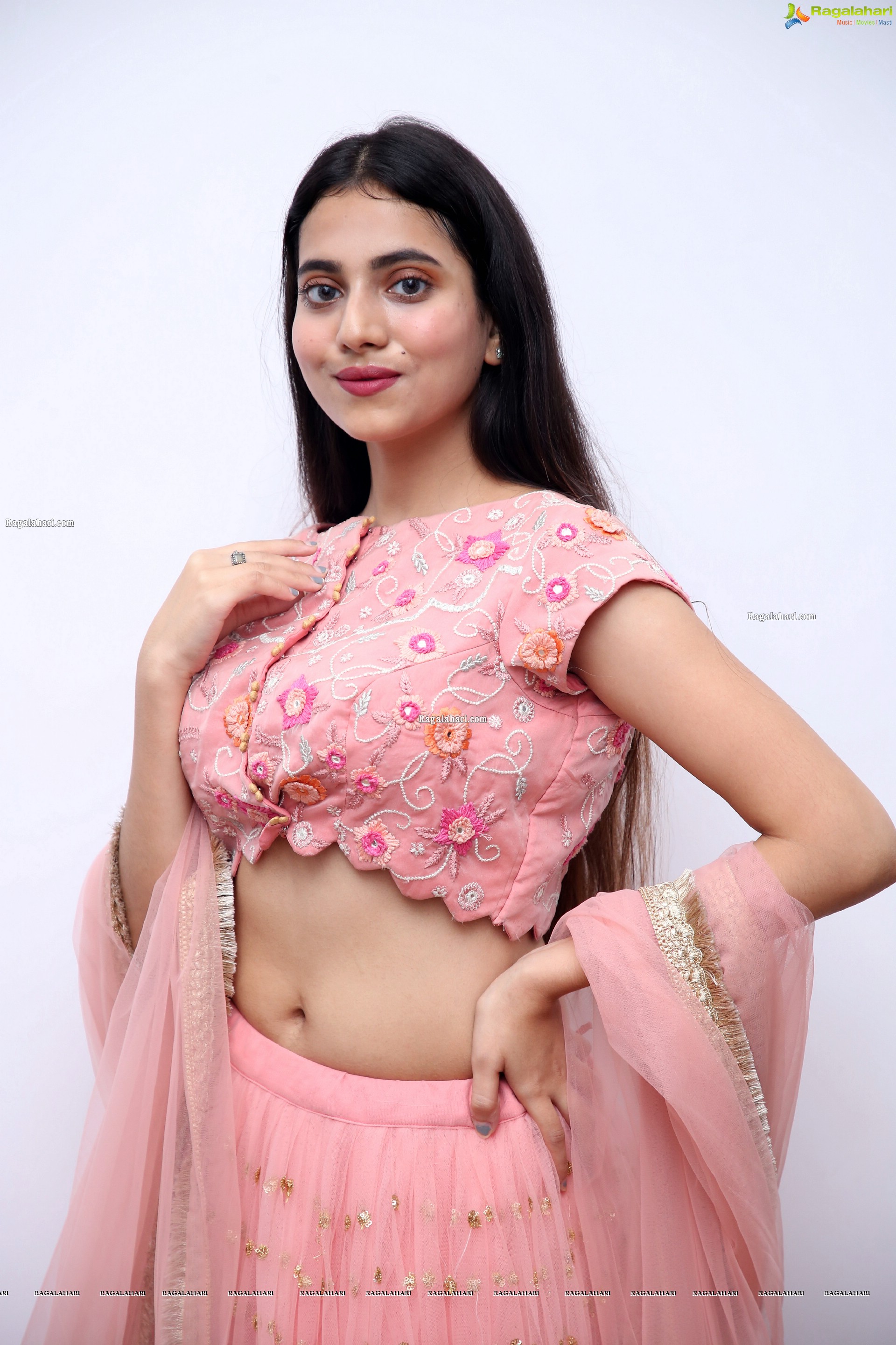 Dimple Thakur in Pink Designer Lehenga Choli, HD Photo Gallery