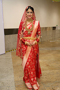 Drishika Chander in Bridal Red and Stunning Ornaments