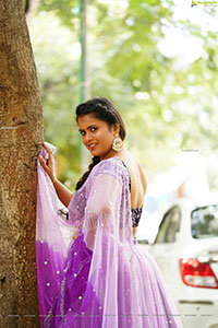 Gowthami Chitti in Purple Ombré Lehenga Choli