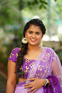 Gowthami Chitti in Purple Ombré Lehenga Choli