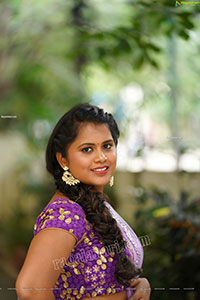 Gowthami Chitti in Purple Ombré Lehenga Choli