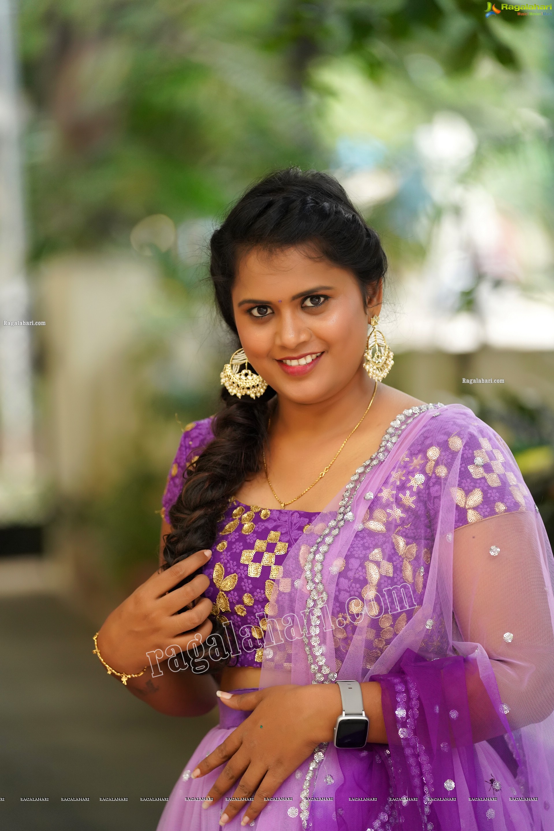 Gowthami Chitti in Purple Ombré Lehenga Choli, Exclusive Photoshoot