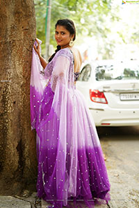 Gowthami Chitti in Purple Ombré Lehenga Choli