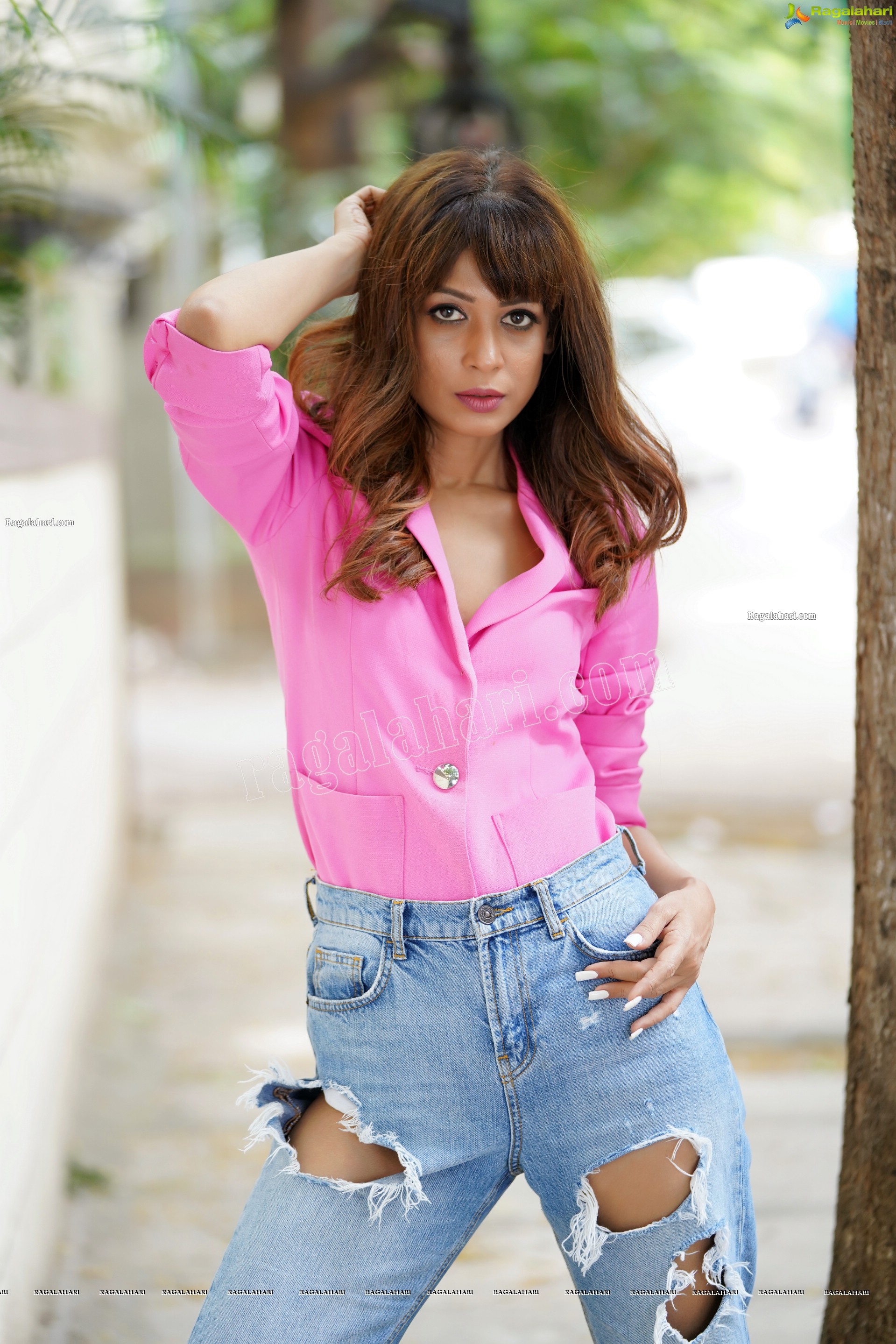 Supriya Keshri in Pink Shirt and Ripped Jeans, Exclusive Photo Shoot