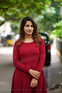 Tejal Tammali Exclusive Photos in Elegant Red Maxi Dress