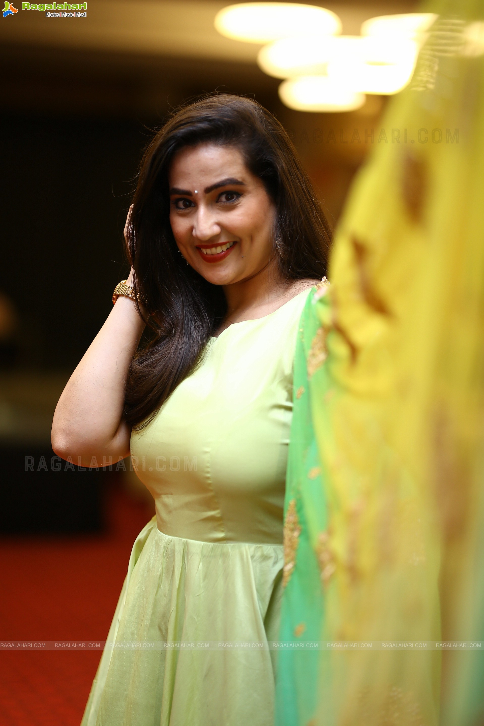 Anchor Manjusha at Sardar Movie Pre-Release Event, HD Photo Gallery