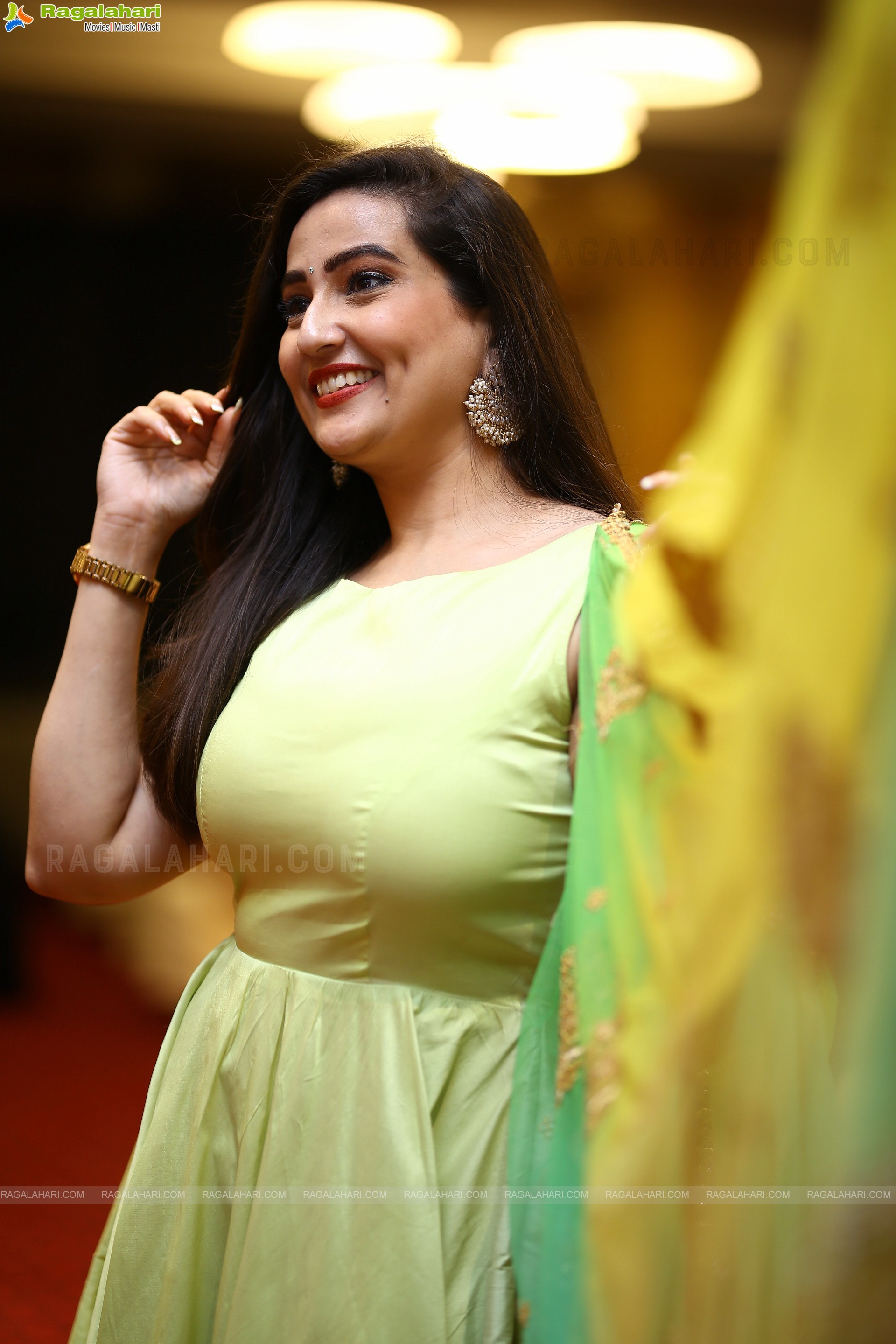 Anchor Manjusha at Sardar Movie Pre-Release Event, HD Photo Gallery
