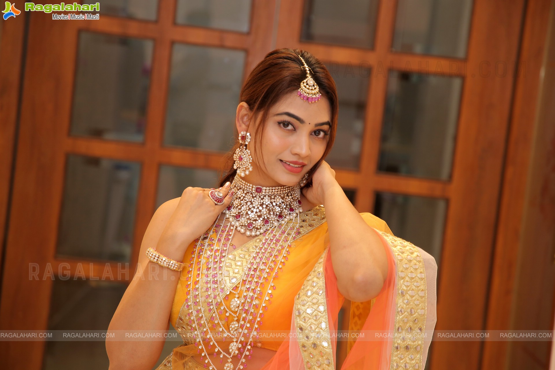 Spandana Palli Showcases a Collection at Vega Sri Gold & Diamonds Special Diwali Collection Launch