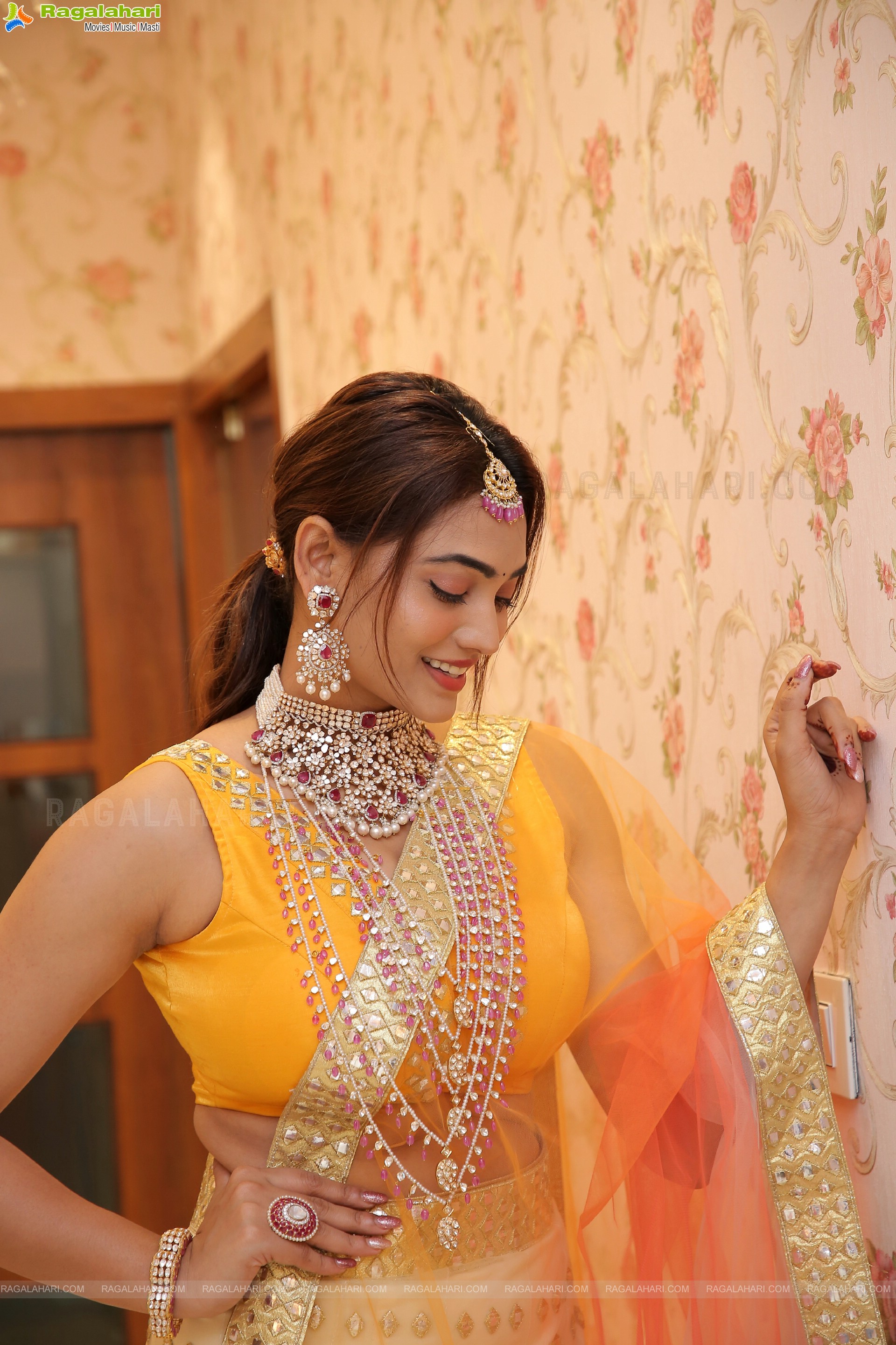 Spandana Palli Showcases a Collection at Vega Sri Gold & Diamonds Special Diwali Collection Launch