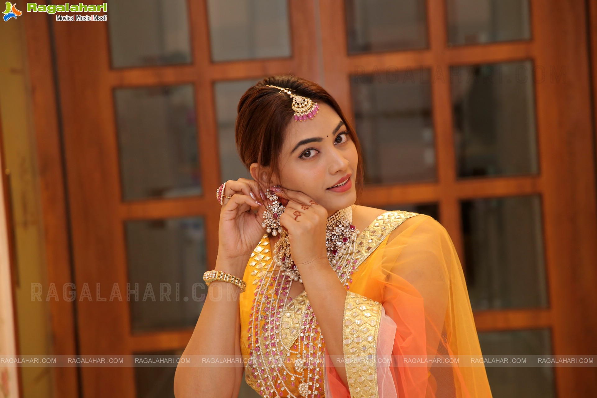 Spandana Palli Showcases a Collection at Vega Sri Gold & Diamonds Special Diwali Collection Launch