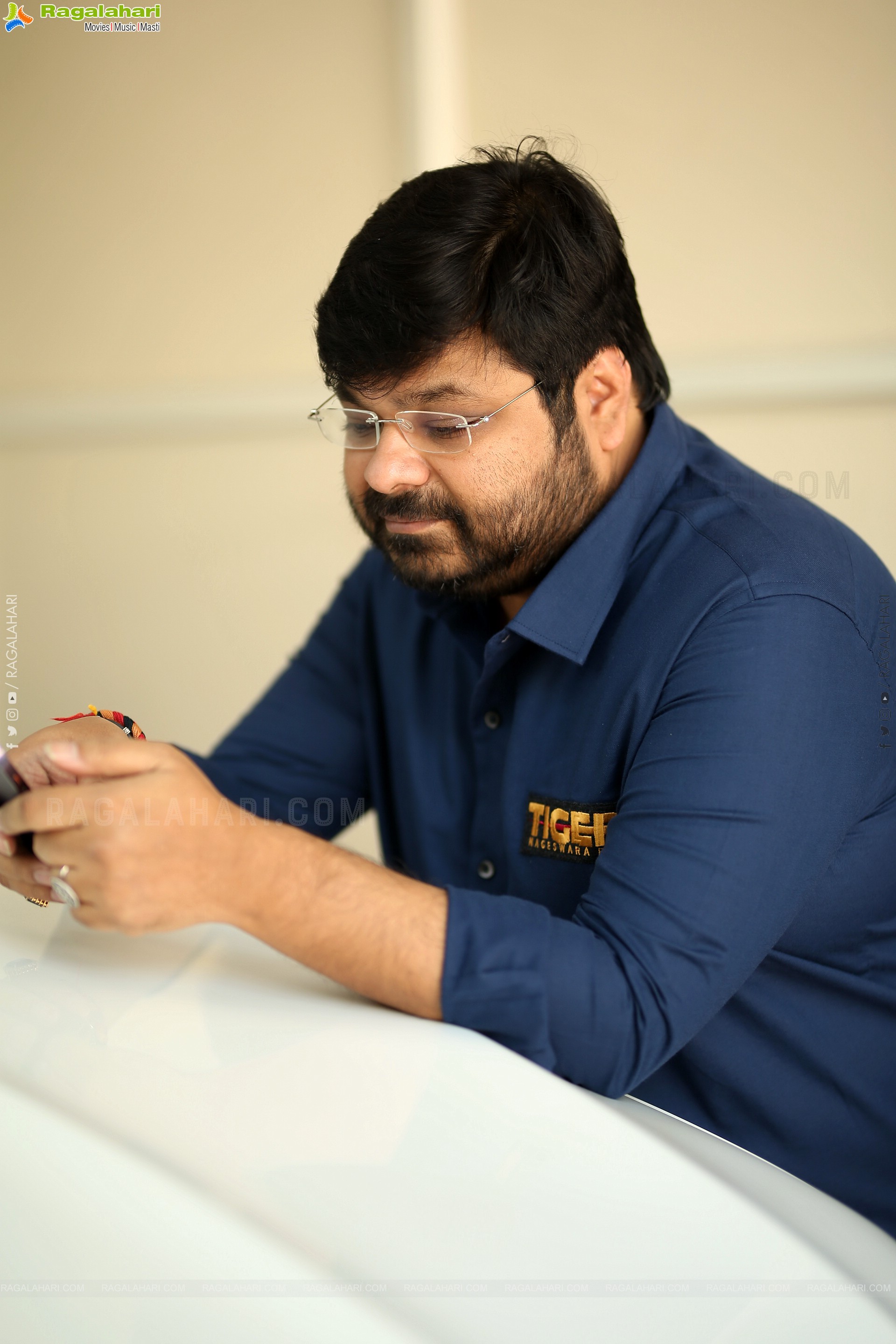 Producer Abhishek Agarwal at Tiger Nageswara Rao Interview, HD Gallery