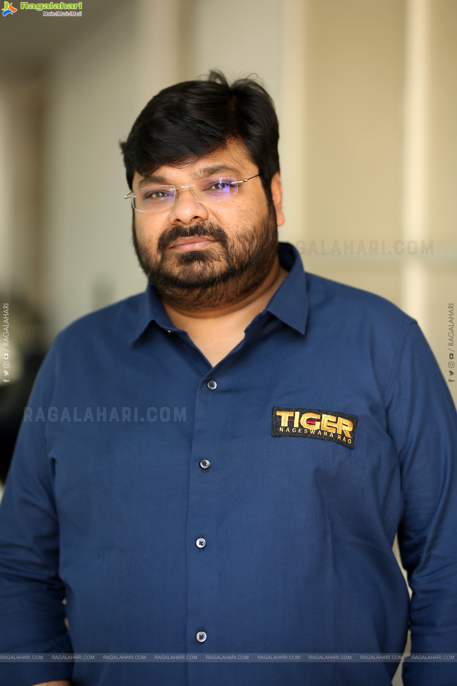 Producer Abhishek Agarwal at Tiger Nageswara Rao Interview, HD Gallery