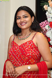 Priya Inturu in Red Designer Dress, HD Photo Gallery