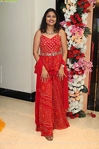 Priya Inturu in Red Designer Dress, HD Photo Gallery